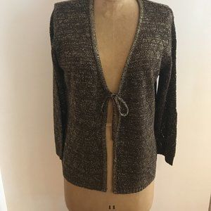 Brown /Gold Metallic Cardigan